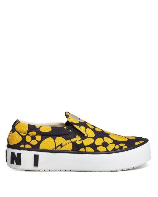 Marni floral-print slip-on sneakers