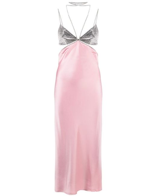 Dodo Bar Or Beatrice crystal-embellished slip dress