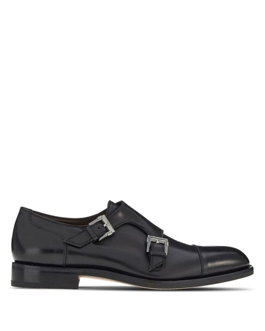 Salvatore Ferragamo double-strap leather monk shoes