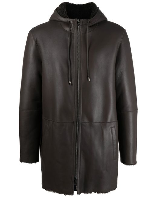 Desa Collection shearling drawstring coat