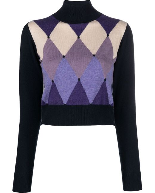 Ballantyne argyle-knit cashmere jumper