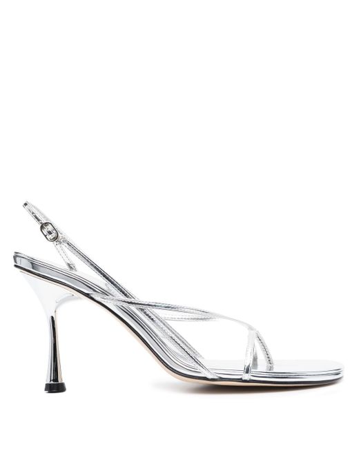 Studio Amelia 95mm metallic-finish open-toe sandals