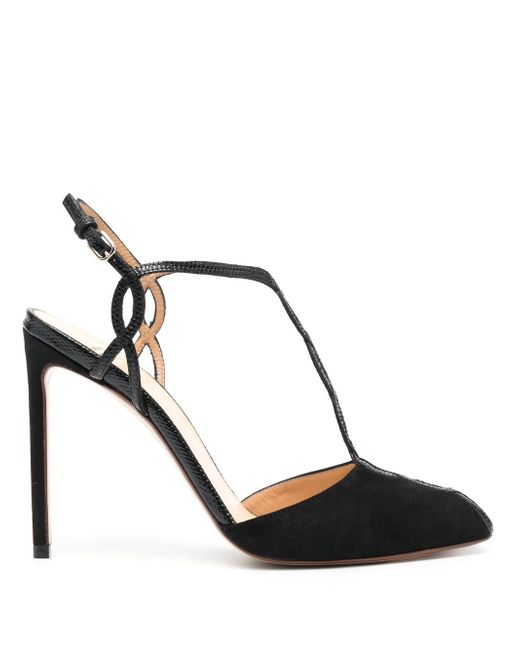 Francesco Russo twisted-strap 120mm leather pump