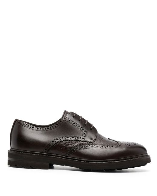 Henderson Baracco perforated leather derby shoes