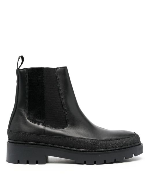 Calvin Klein panelled leather ankle boots