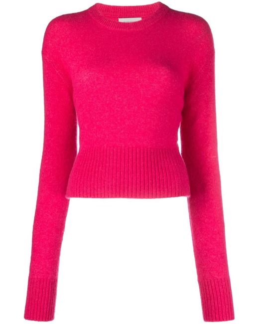 Laneus ribbed-trim fitted jumper