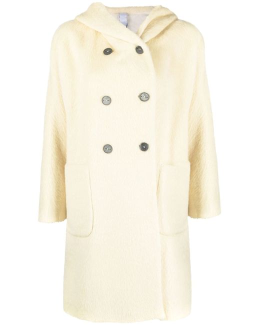 Hevo double-breasted hooded coat