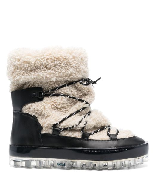Rbrsl Rubber Soul shearling-trim snow boots