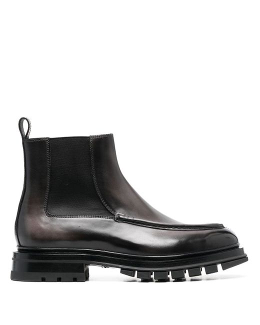 Santoni leather ankle boots