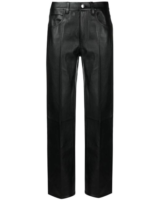 Alexander Wang leather straight-leg trousers
