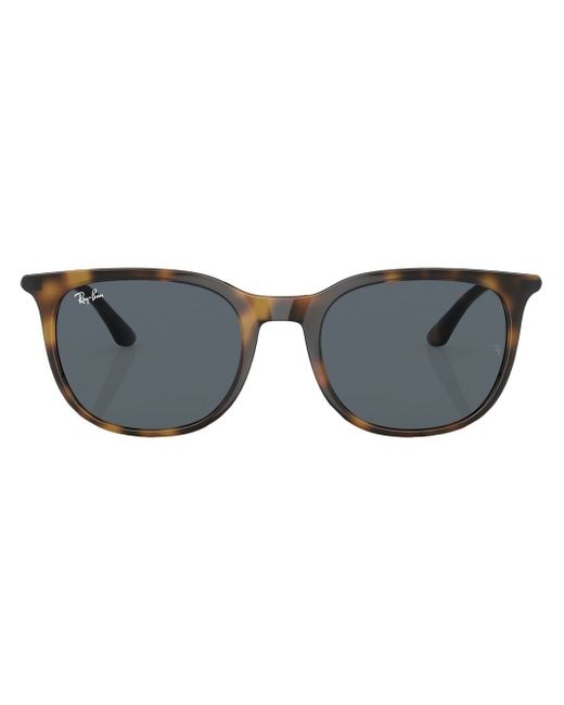 Ray-Ban tortoiseshell-effect square-frame sunglasses