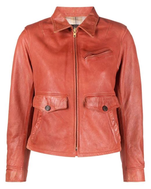 Ralph Lauren Rrl zip-up leather jacket