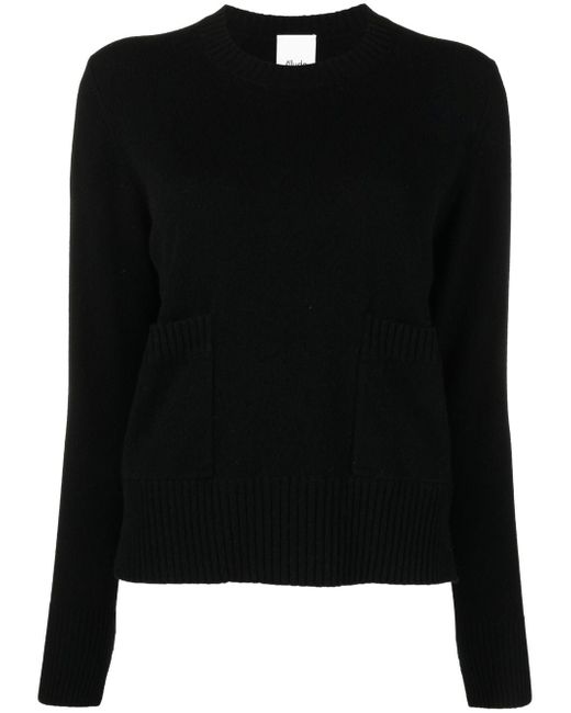 Allude knitted patch-pocket jumper