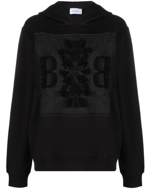 Barrie logo-patch cotton hoodie