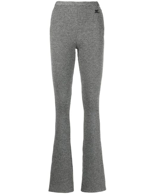 Courrèges flared knitted trousers