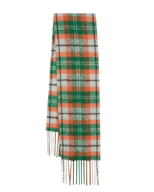 Andersson Bell fringed tartan-check scarf