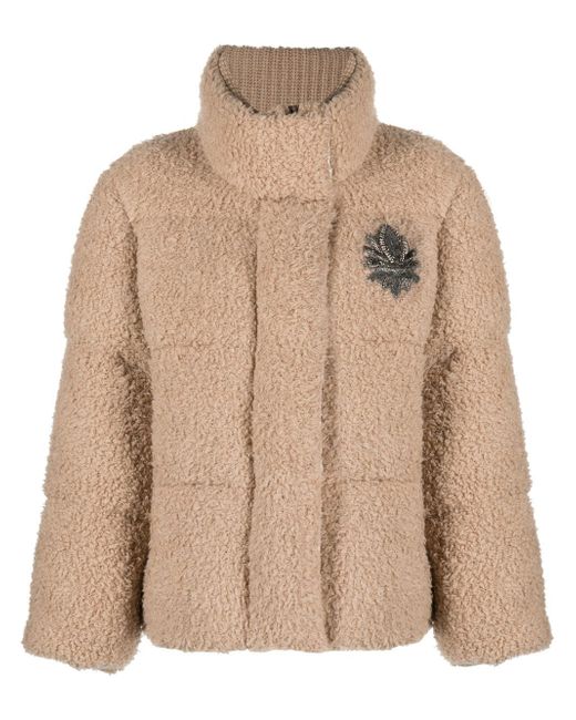 Brunello Cucinelli cashmere-knit down jacket