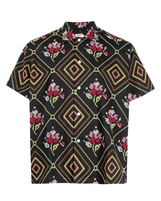 Bode floral-print short-sleeved shirt