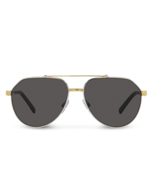 Dolce & Gabbana pilot-frame logo sunglasses