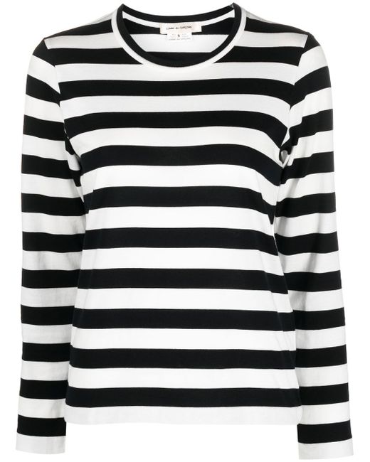 Comme Des Garçons stripe-print long-sleeved top