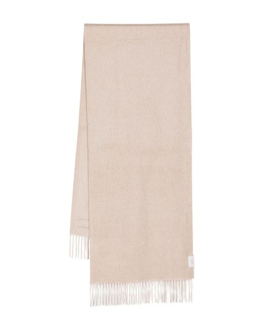Agnona logo-patch cashmere scarf