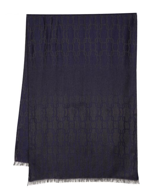 Agnona chain-link pattern cashmere scarf