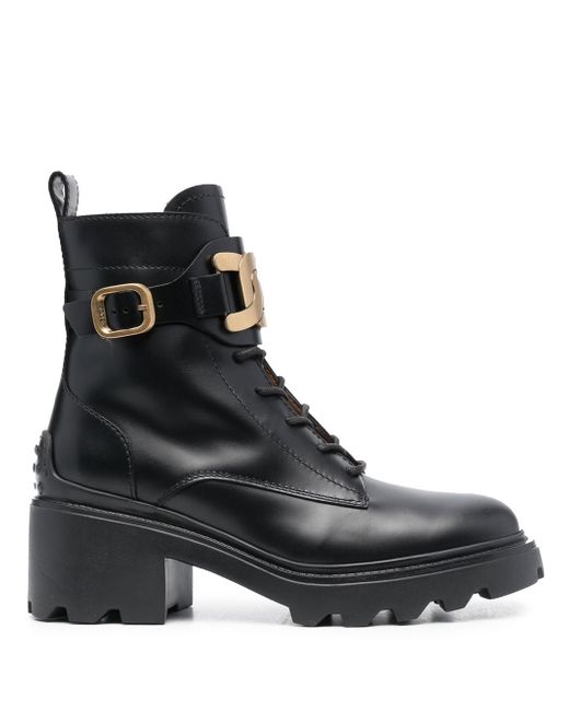 Tod's 70mm chain-detail lace-up boots
