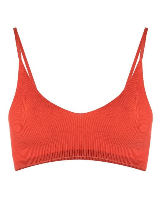 Jacquemus Valensole knitted crop bralette