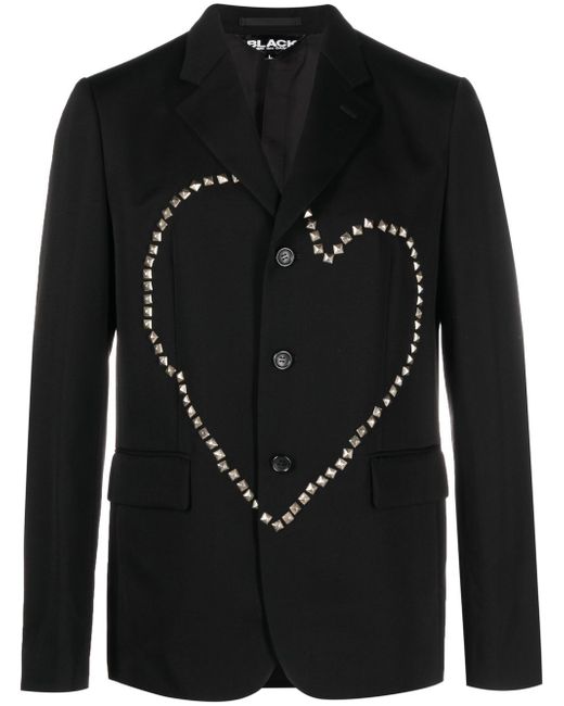 Comme Des Garcons Black stud-embellished blazer