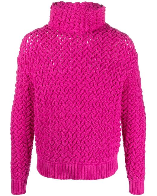 Valentino knitted funnel-neck jumper