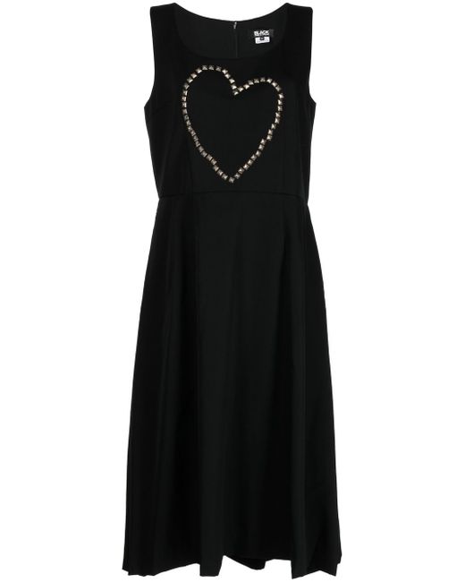 Comme Des Garcons Black studded-heart detail dress