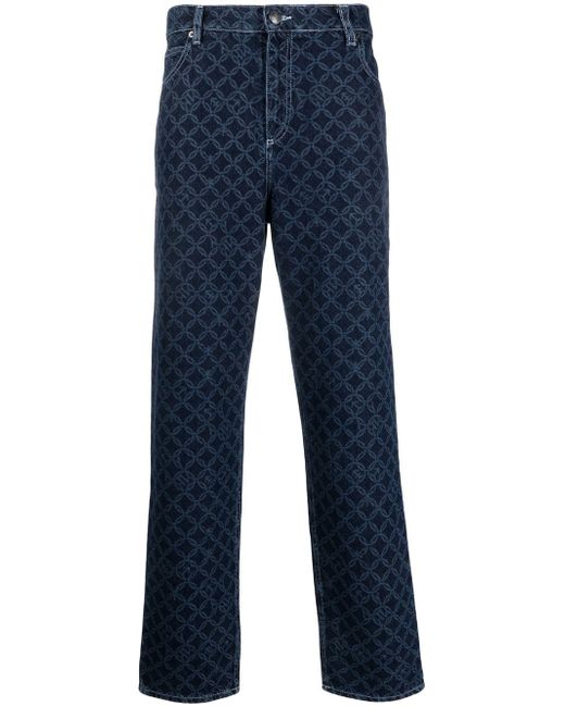 Charles Jeffrey Loverboy geometric-patterned straight leg jeans