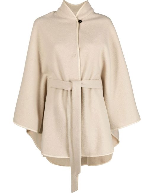 Forte-Forte belted hooded cape