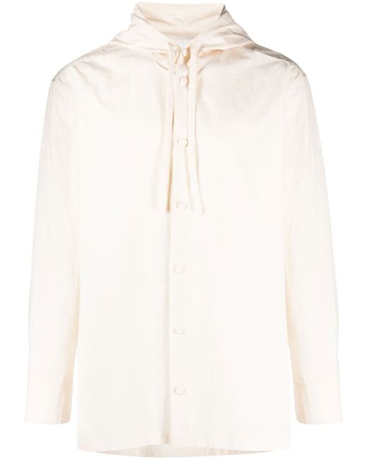 Jil Sander long-sleeved hooded shirt