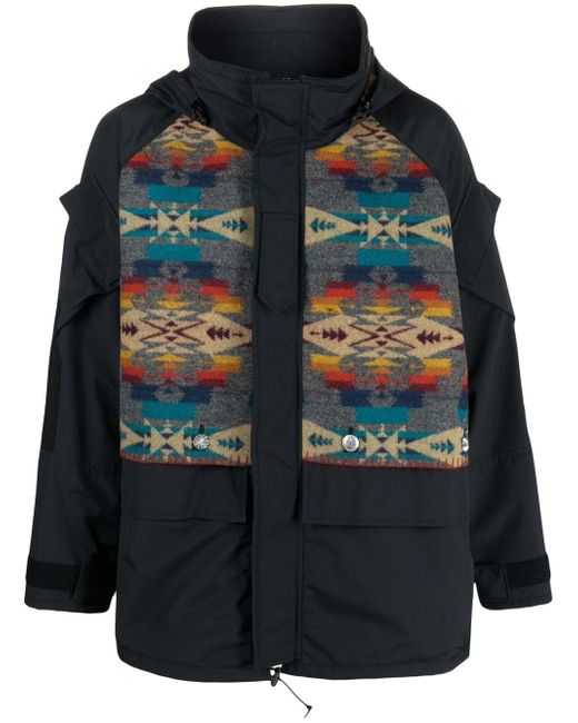 Junya Watanabe patterned hooded jacket
