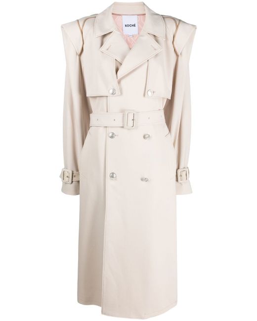 Koché double-breasted trench coat