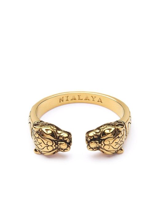 Nialaya Jewelry Panther polished ring
