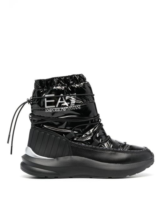 Ea7 logo-print quilted snow boots