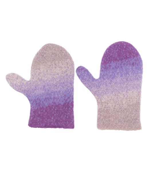 Erl gradient-effect knitted gloves