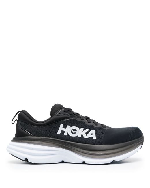 Hoka One One Bondi 8 logo-print lace-up sneakers
