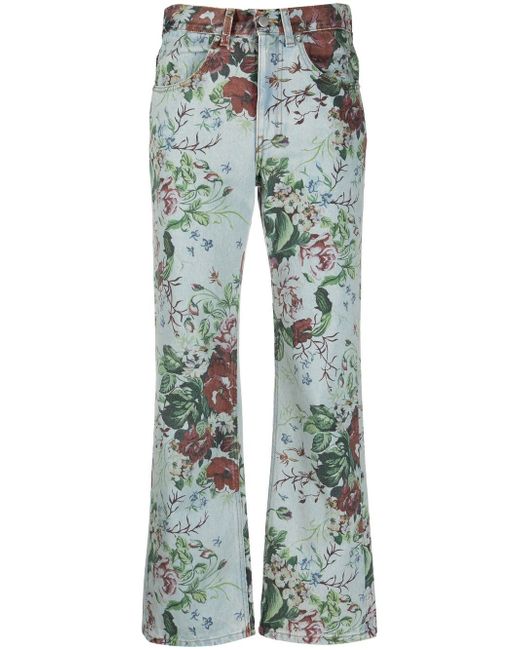 Molly Goddard floral-print jeans