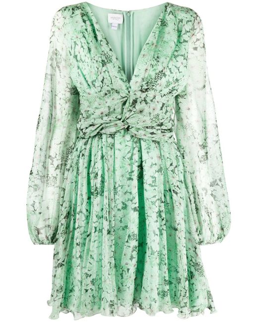 Giambattista Valli floral-print ruched silk dress
