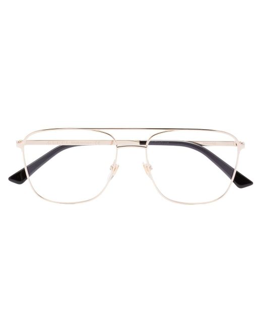 Gucci pilot-frame two-tone glasses