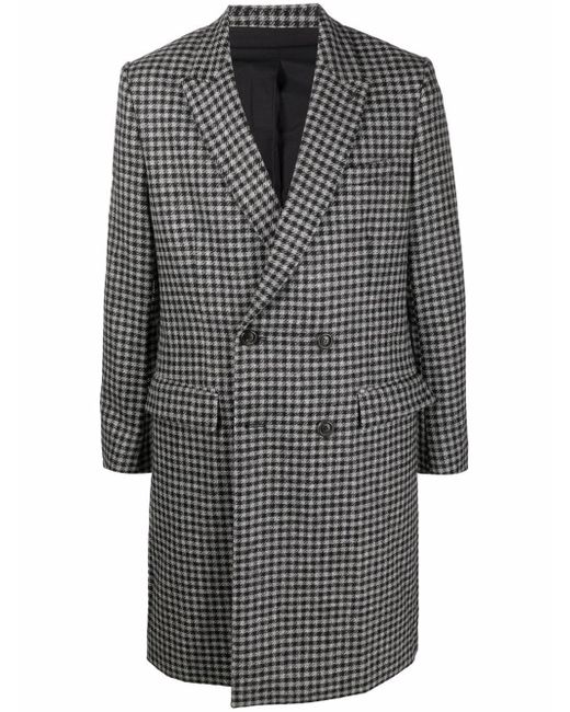 AMI Alexandre Mattiussi houndstooth pattern double-breasted coat