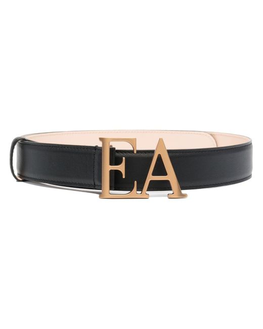 Emporio Armani logo-buckle leather belt