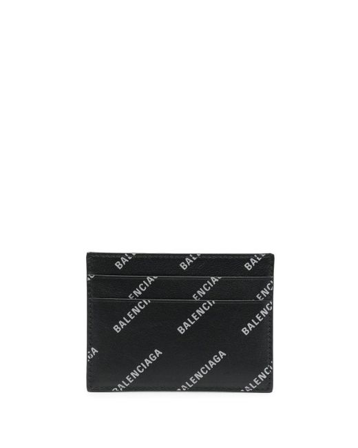 Balenciaga logo print card holder