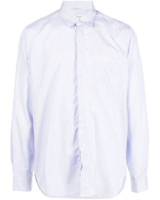 Leathersmith of London stripe-print long-sleeved shirt