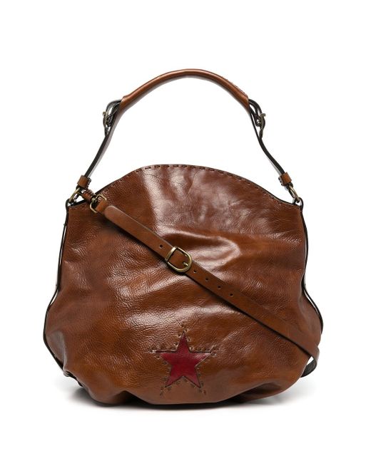 Madison.Maison leather star-detail shoulder bag
