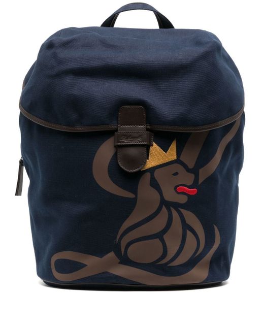 Leathersmith of London Lion-print detail backpack
