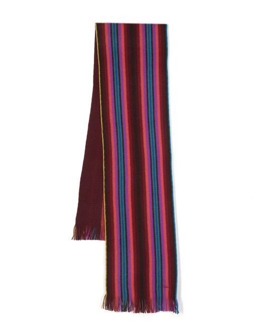 Paul Smith stripe-print wool scarf